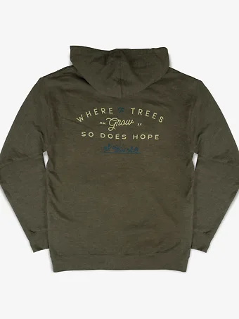 Trees Grow Hope Zip-Up Hoodie