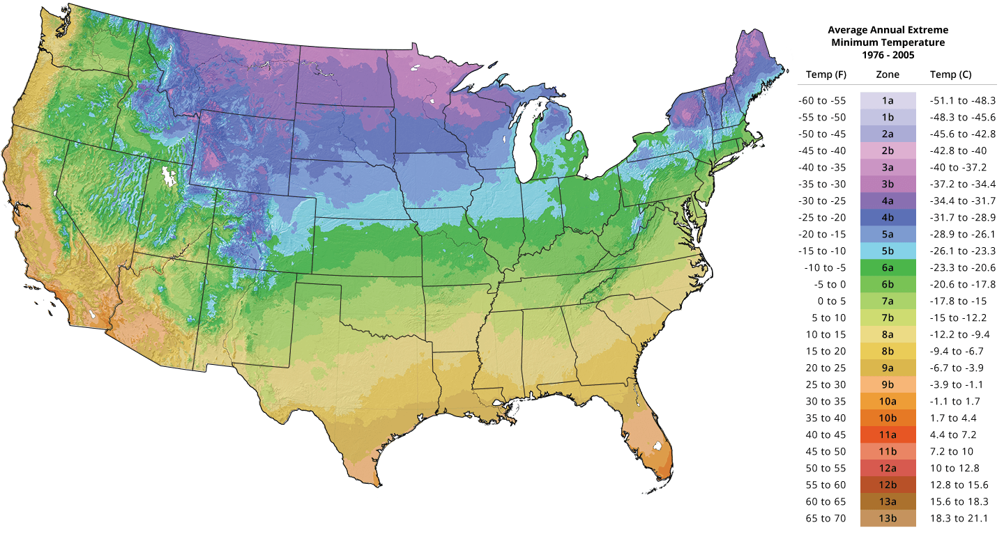 Hardiness Zone Map